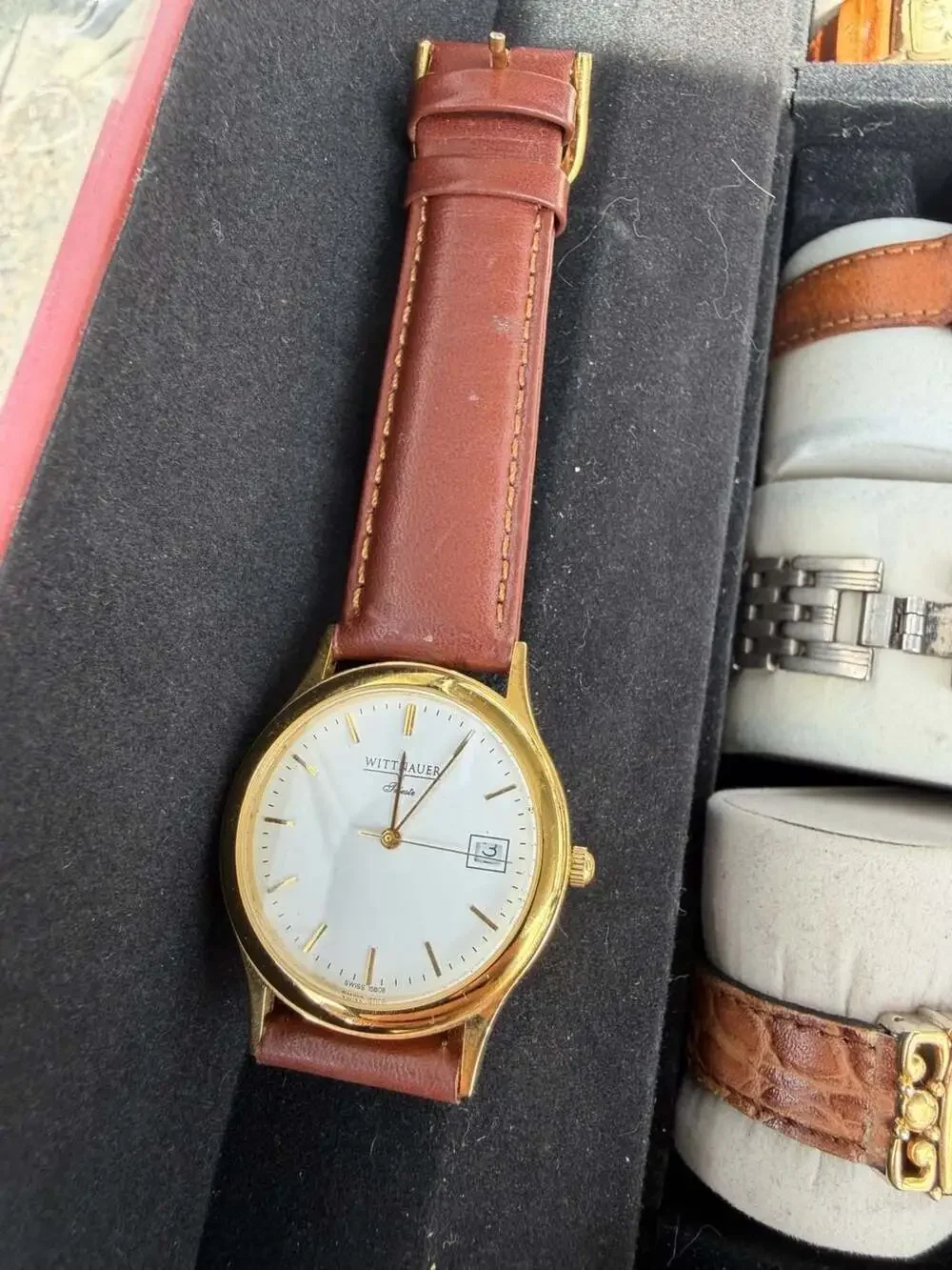 Vintage Wittnauer Trieste C969778 Gold Plated Quartz Watch with Date